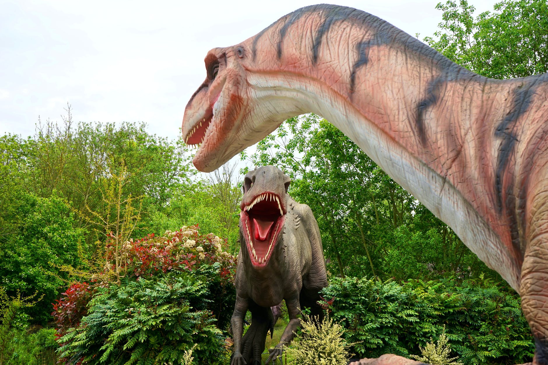 two dinosaur statues, county auction